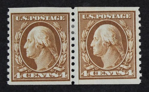 CKStamps: US Stamps Collection Scott#446 4c Mint LH OG Paste-Up 24 3/4mm