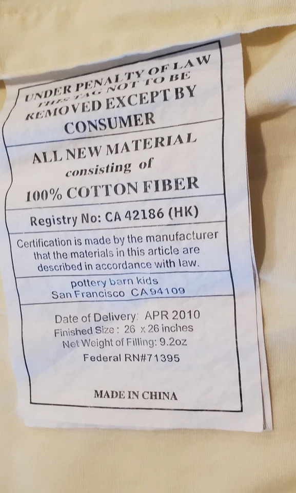 Pair of Pottery Barn Kids Daisy Garden Quilted 26"x26" Shams Yellow Pink Floral - Image 4 of 4