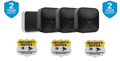 Blink Home Security Outdoor 3 Kamerasystem + Sync Modul + CCTV Aufkleber