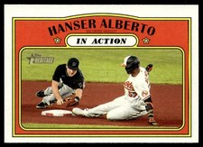 2021 Topps Heritage In Action Hanser Alberto Baltimore Orioles #128