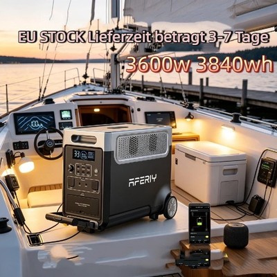 Portable Power Station 3840Wh LiFePO4 Solar Generator 3600W AC DE Aferiy P310