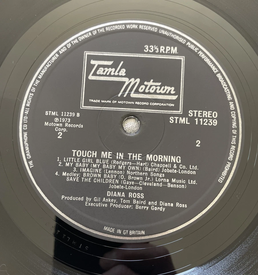 Diana Ross Touch Me In The Morning UK LP Tamla Motown STML 11239 A1-B1 - Image 4 of 4