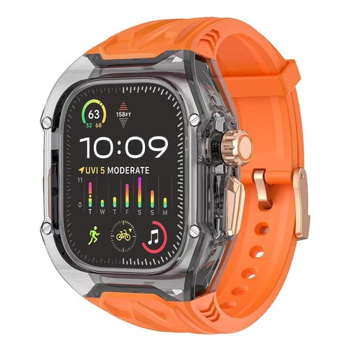 Modification Kit Transparent Protective Case+tpu Strap for Apple Watch Ultra 9 B - 第 16/18 張圖片
