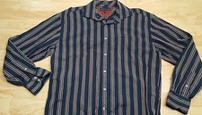 Tommy Hilfiger 80s 2 ply fabric Button Up Long Sleeve Cotton Shirt Size Large