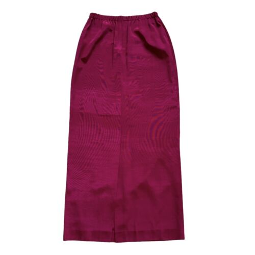 Vtg 90s Watters & Watters Formal Skirt Peplum Jacket Suit Fuchsia Pink Lace 10 - Picture 13 of 19
