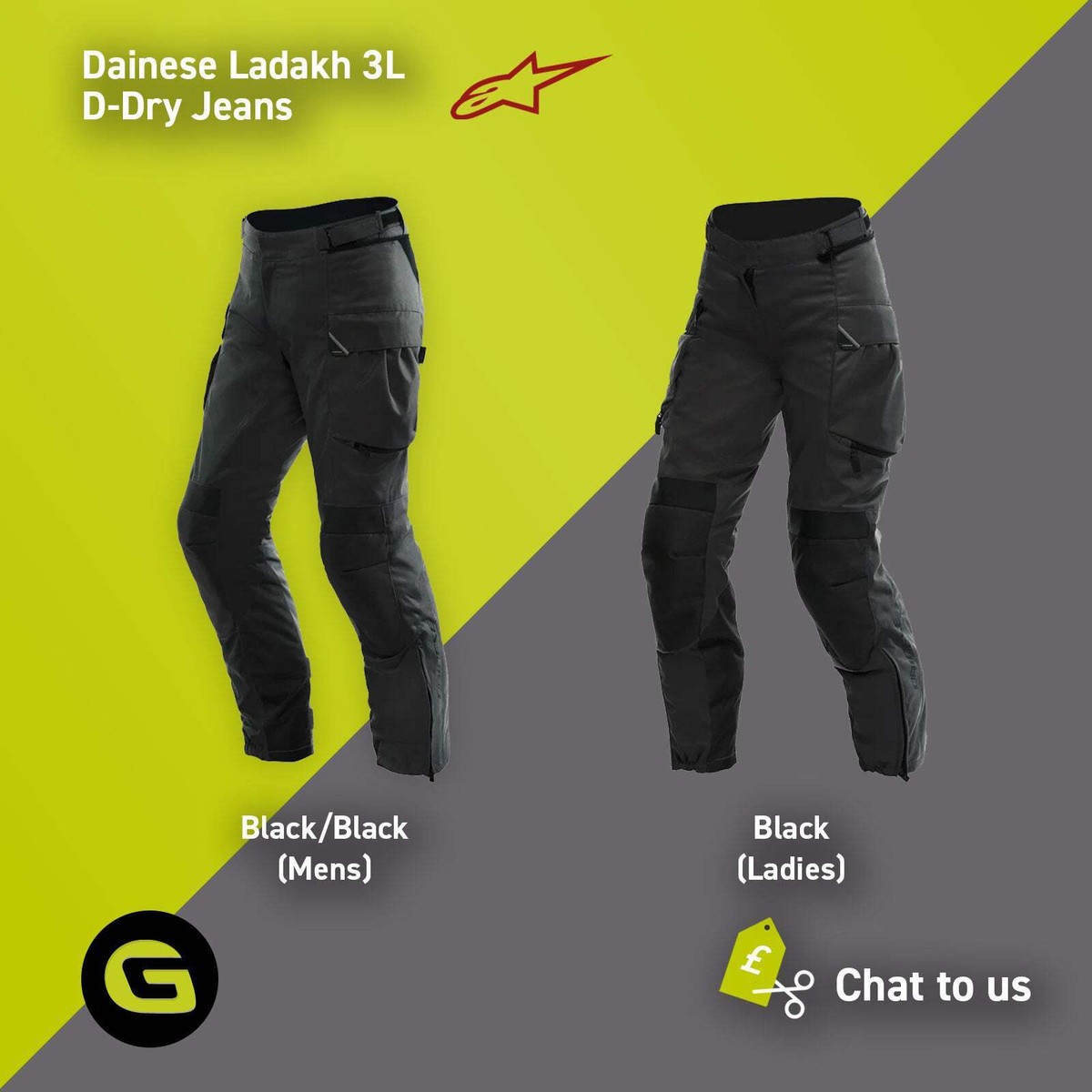 【新品】LADAKH 3L D-DRY PANTSD-DRY サイズ 50 Pants Waterproof Motorcycle 3 Layers Dainese Ladakh 3L D-Dry Black