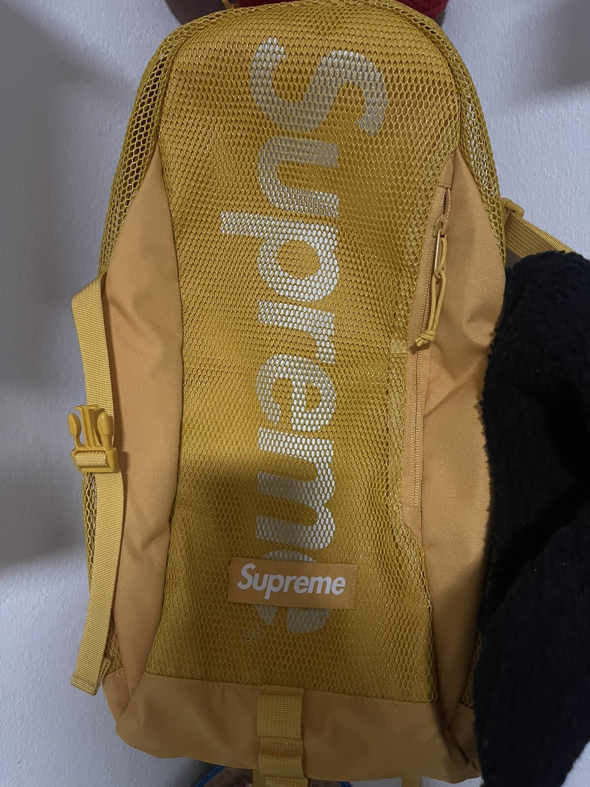 supreme backpack gold