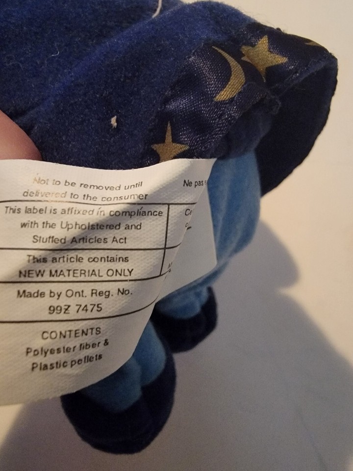 Vintage 1990s Disney Club 10” Plush Merlin Wizard Stuffed Beanbag