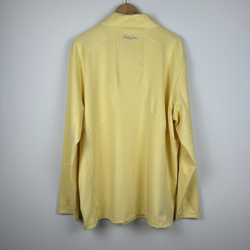 Bobby Jones Performance 1/4 Zip Pullover Viking Size 2XL Yellow Long Sleeve - Picture 6 of 7