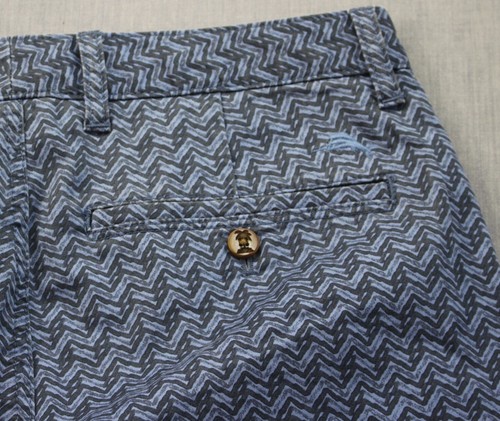 Tommy Bahama Swordfish Logo Men Port Side Blue Island Chevron Shorts NWT 28 $110 - Picture 4 of 5