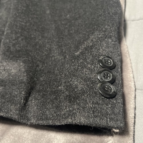 Pronto Moda Black Cashmere Blend Trench Coat Size 50L - Picture 4 of 12