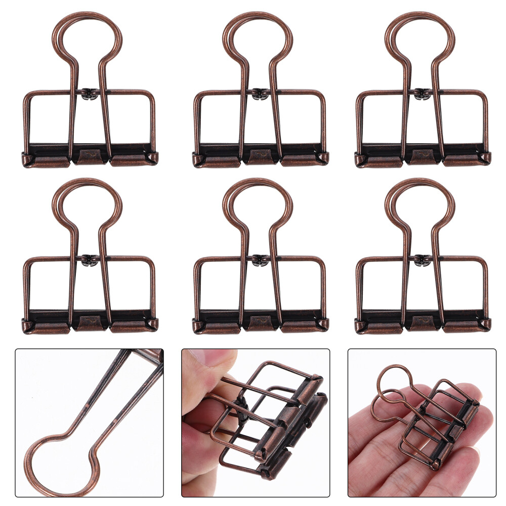 10Pcs Metal Paper Clips Binder Clips File Paper Clips Office Document