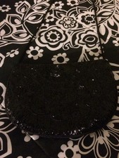 Beautiful Black Beaded Evening Bag
