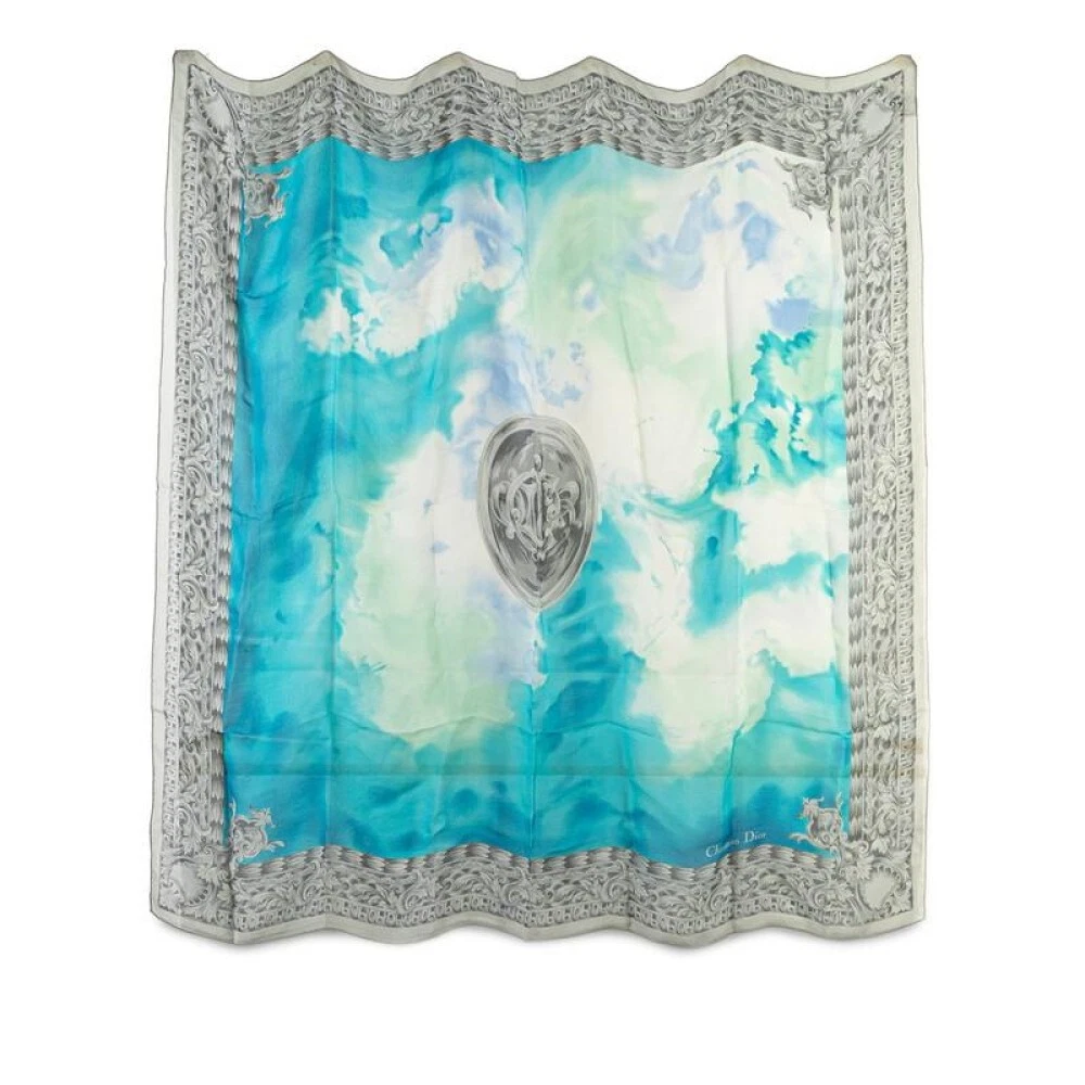 Christian Dior foulard carré soie 42x42 pouces soie multicolore 04922a