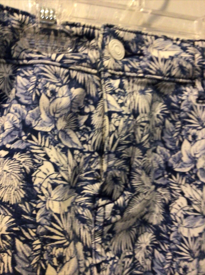 Falda TOMMY BAHAMA Mujer Talla 6 Azul Tropical, Algodón Elástico Foto 4 de 4