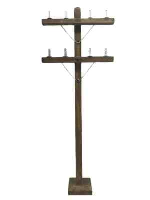 MrTrain 12'' (Inch) Model Train Telephone Pole | G Scale |G Gauge | 1 (One) Pole