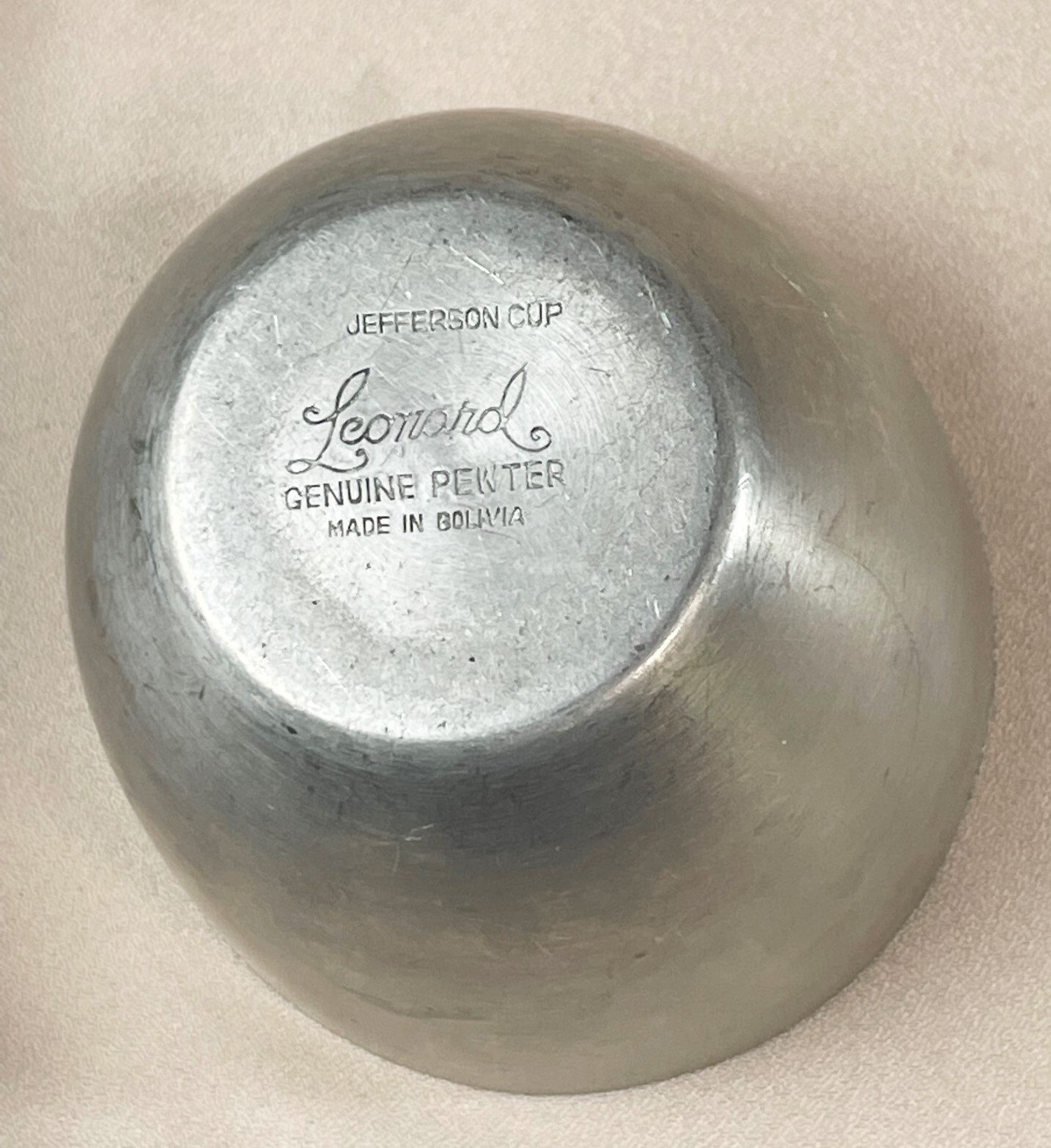 Leonard Pewter Jefferson Cup Made in Bolivia Vintage Barware eBay