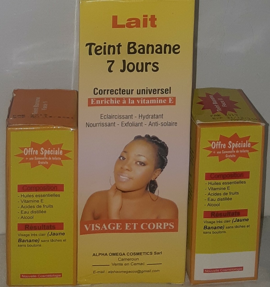 Lait éclaircissant Teint Banane - Ultra Nourrissant, Hydratant, Anti-imperfections - Cosmétique Cameroun