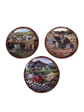 Lot (3) Martha Leone “Home In The Heartland” 8 Inch Collector Plates