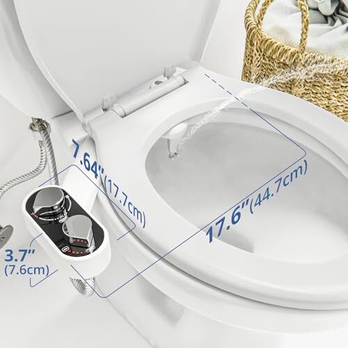 CLEAR REAR Bidet Attachment Sprayer for Toilet SelfCleaning
