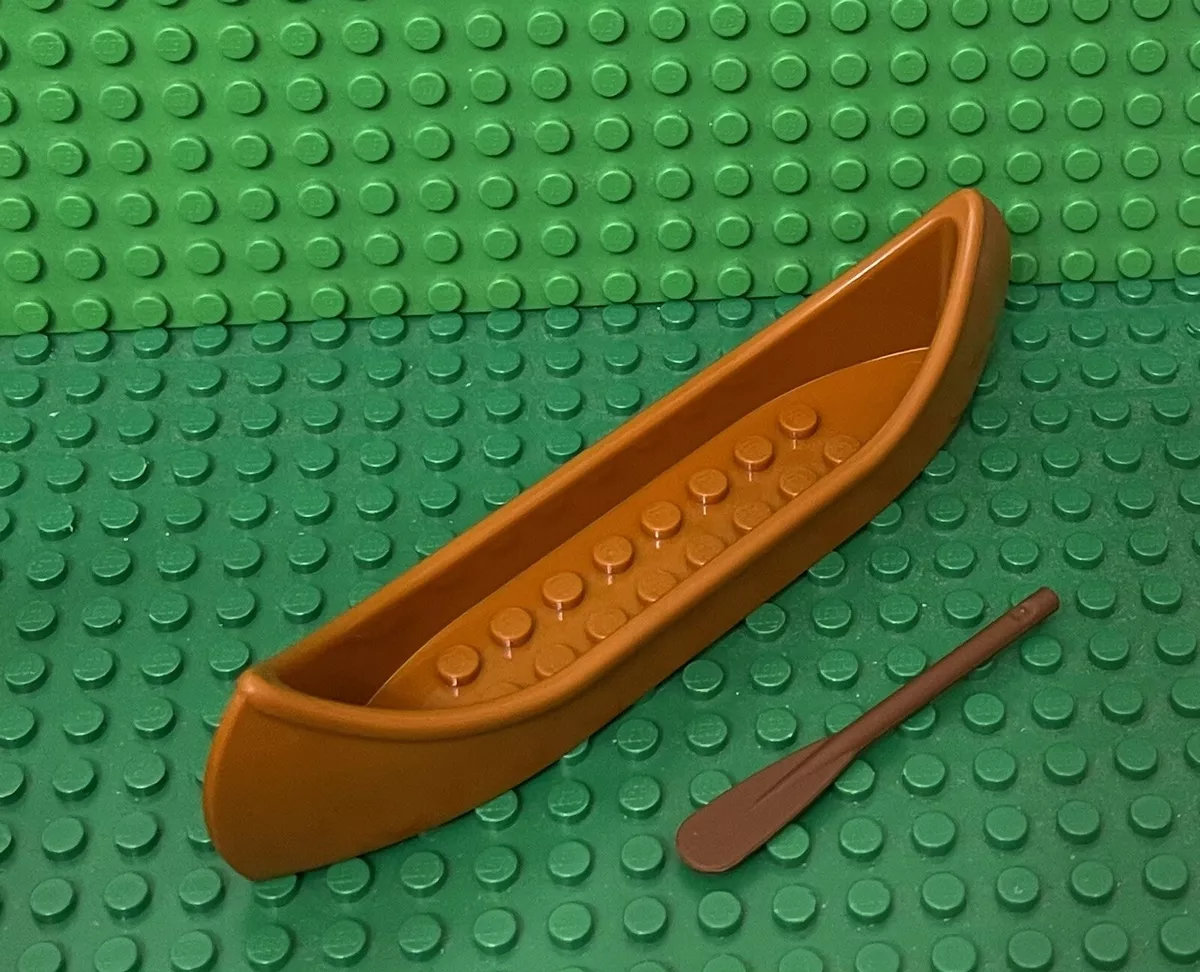 Lego 1 City Mini Figures Dark Orange Canoe Boat 16x3x3 studs