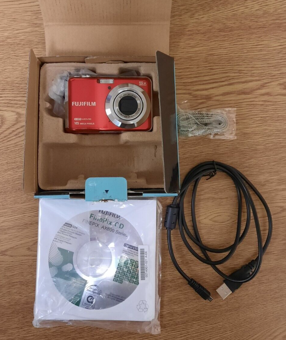 Fujifilm FinePix AX650 16.0MP Compact Digital Camera Red Tested With