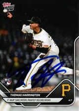 Thomas Harrington Pittsburgh Pirates 2025 Topps Now Autograph Signed Rookie Card