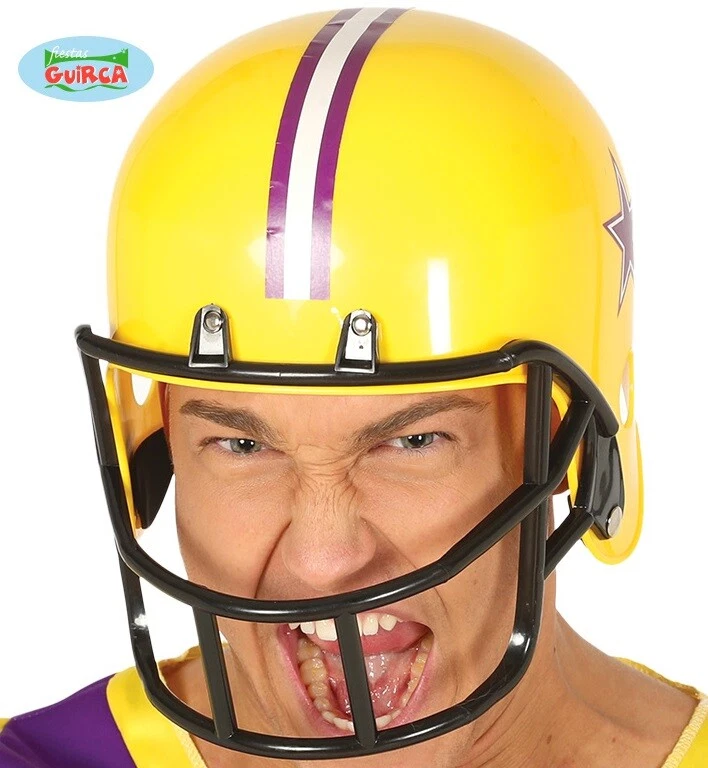 Casco de vestir amarillo de fútbol americano elegante para hombre nuevo fg. Foto 2 de 4