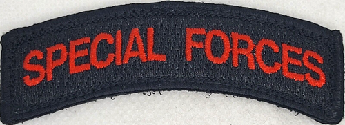 🔥 Special Forces Embroidered Rocker Tab Arc Tactical Patch SWAT BLACK ...
