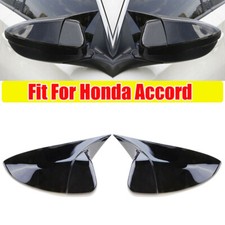 Mirror Caps Cover For Honda Accord Ox Horn 2018-2026 Rear View Glossy Black US `
