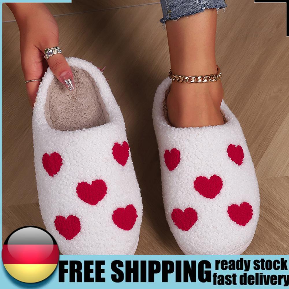 APL Pantofole termiche piatte a forma di cuore accoglienti soffici pantofole preppy carine per uomo donna