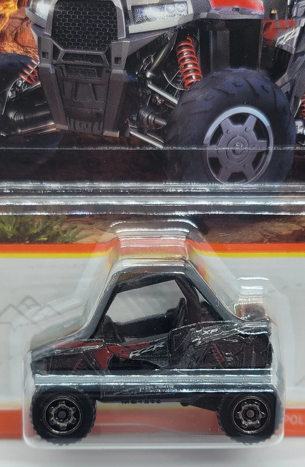 2024 Matchbox Polaris RZR Black Red Side By Side Toy ATV New In Package  - Image 2 of 2