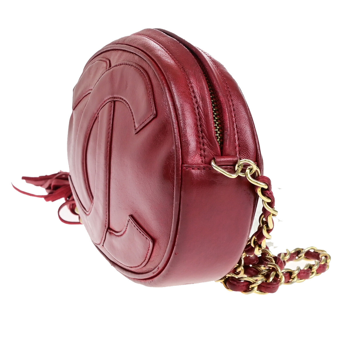 本日特別値下　美品　CHANEL シャネル　二つ折り　長財布　ホック　赤　がま口 シャネル 二つ折り 長財布 ピンク ココマーク がま口 キャビア