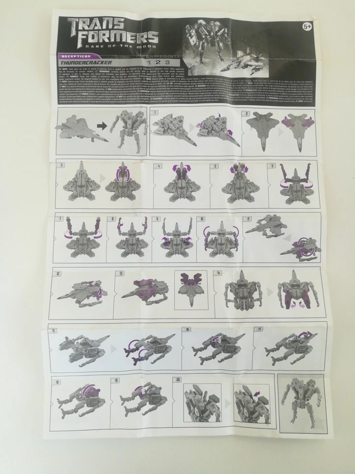 Avion de chasse Transformers Dark Of The Moon Mechtech Thundercracker decepticon - Photo 3/4