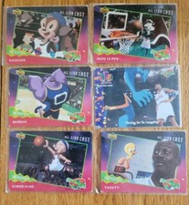 VTG 1996 Space Jam Upper Deck Card Lot Of 6 Cards - Michael Jordan.