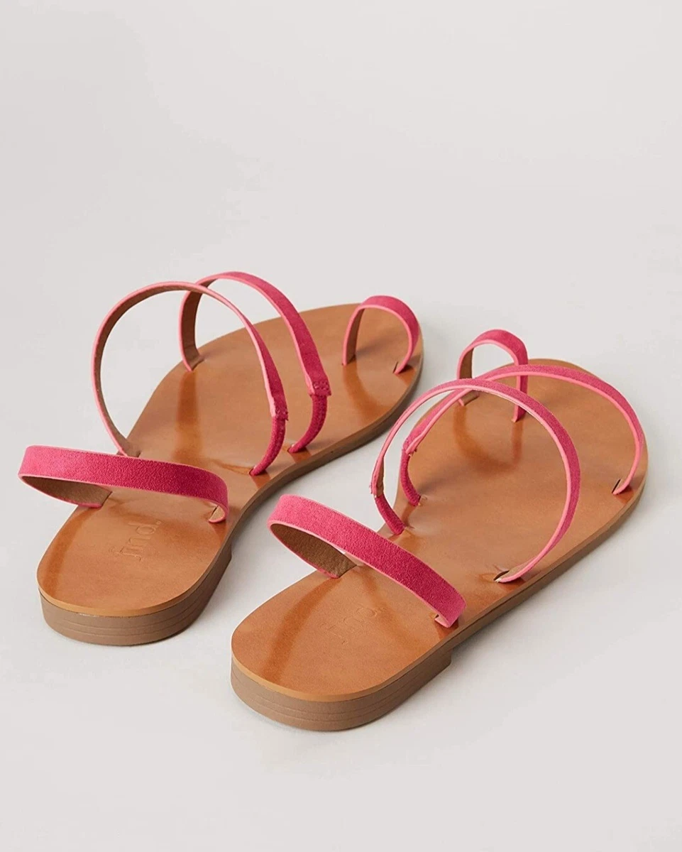 Pink flat sandals best sale uk