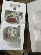 Fitz and Floyd "Santa's Flight" Creamer & Sugar Bowl  New in box