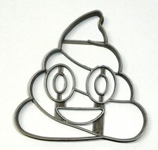 POO SWIRL POOP PILE SMILING EMOJI CARTOON MESSAGE COOKIE CUTTER USA PR3857