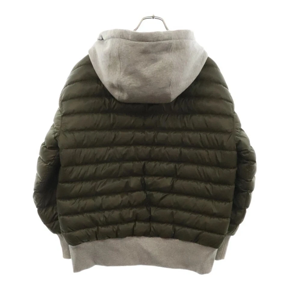 BURBERRY Giacca imbottita reversibile con cappuccio e zip verde grigio 4061070 Taglia: S