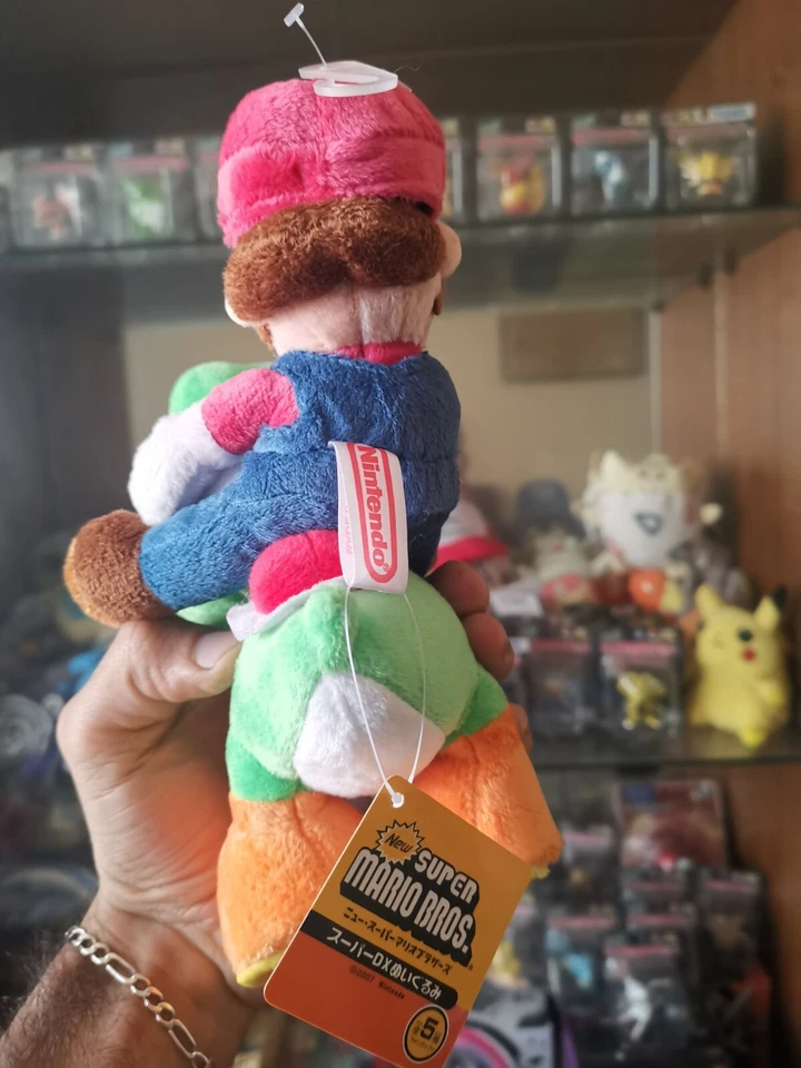 Peluche de juguete suave oficial NINTENDO SANEI 2007 Super Mario Bros MARIO YOSHI 9" NUEVO CON ETIQUETAS Foto 3 de 3