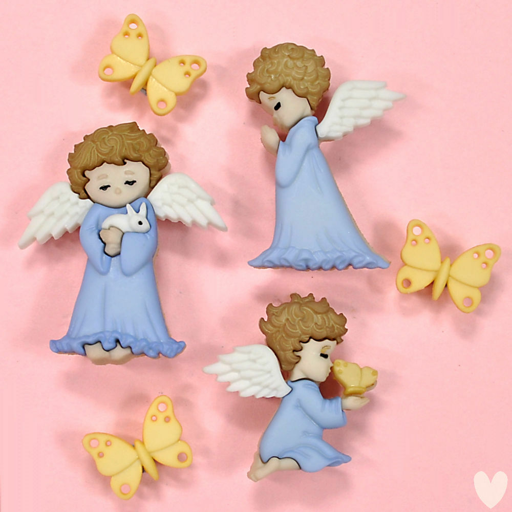 DRESS IT UP Buttons Cherished Angels 8979 - Embellishment  - Xmas