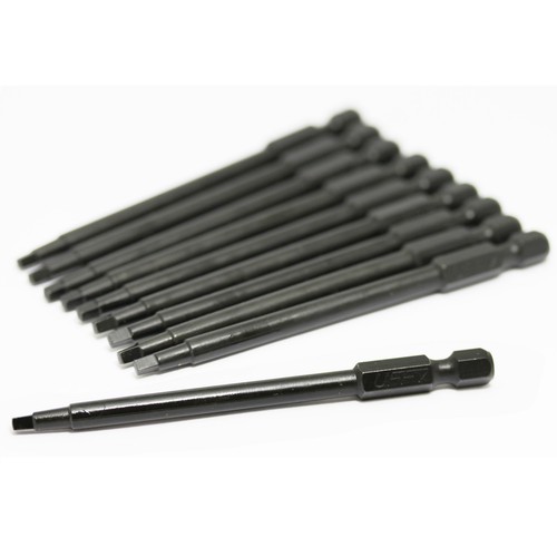 UFFY - 3-1/2" Zoll Robertson Vierkant SQ # 1 Power Impact Bit 10er-Pack 1/4 Sechskant - Bild 1 von 2