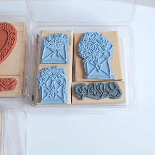 13 Stampin Up Card Making Stamps Valentine's Day Angel Worship Hearts Flower - Picture 7 of 7