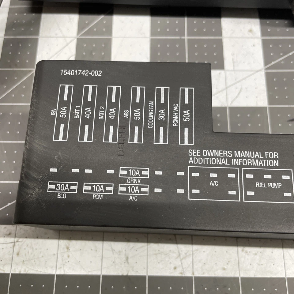 2000 2005 雪佛兰 Cavalier Fusebox 熔断器继电器盒模块 15401742 — 第 4/4 张图片