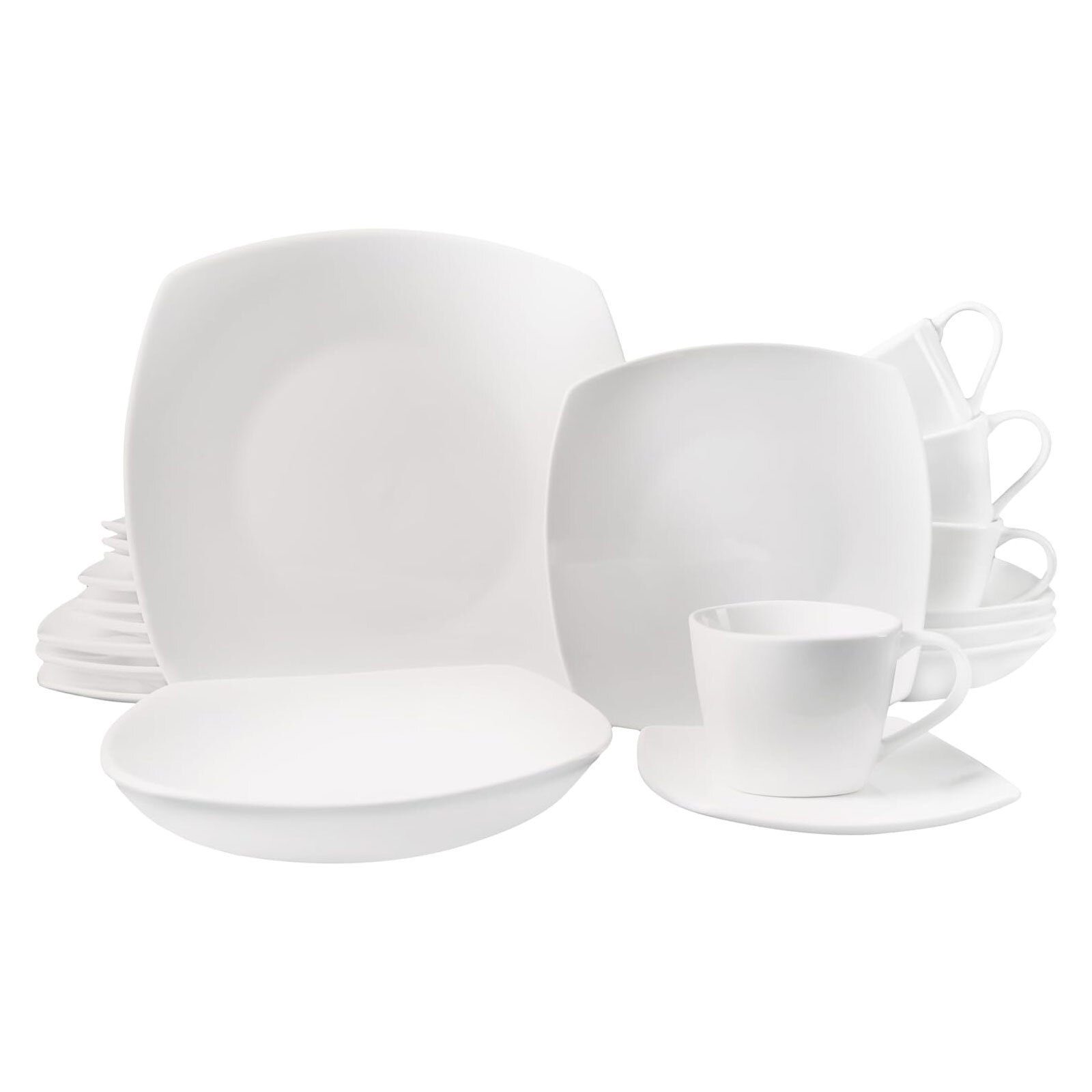 Echtwerk 30-teiliges Kombiservice "Classic" Modern Geschirrset aus Porzellan