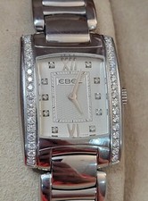 Orologio donna quarzo svizzero Ebel Brasilia 24x30 mm lunetta diamantata E9976M2S 6 gioielli 
