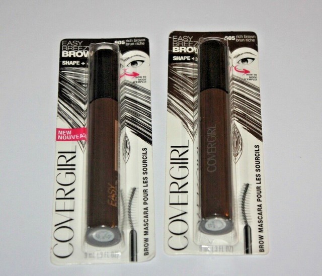 Covergirl Easy Breezy Brow Mascara Shape + Define 605 Rich Brown Lot