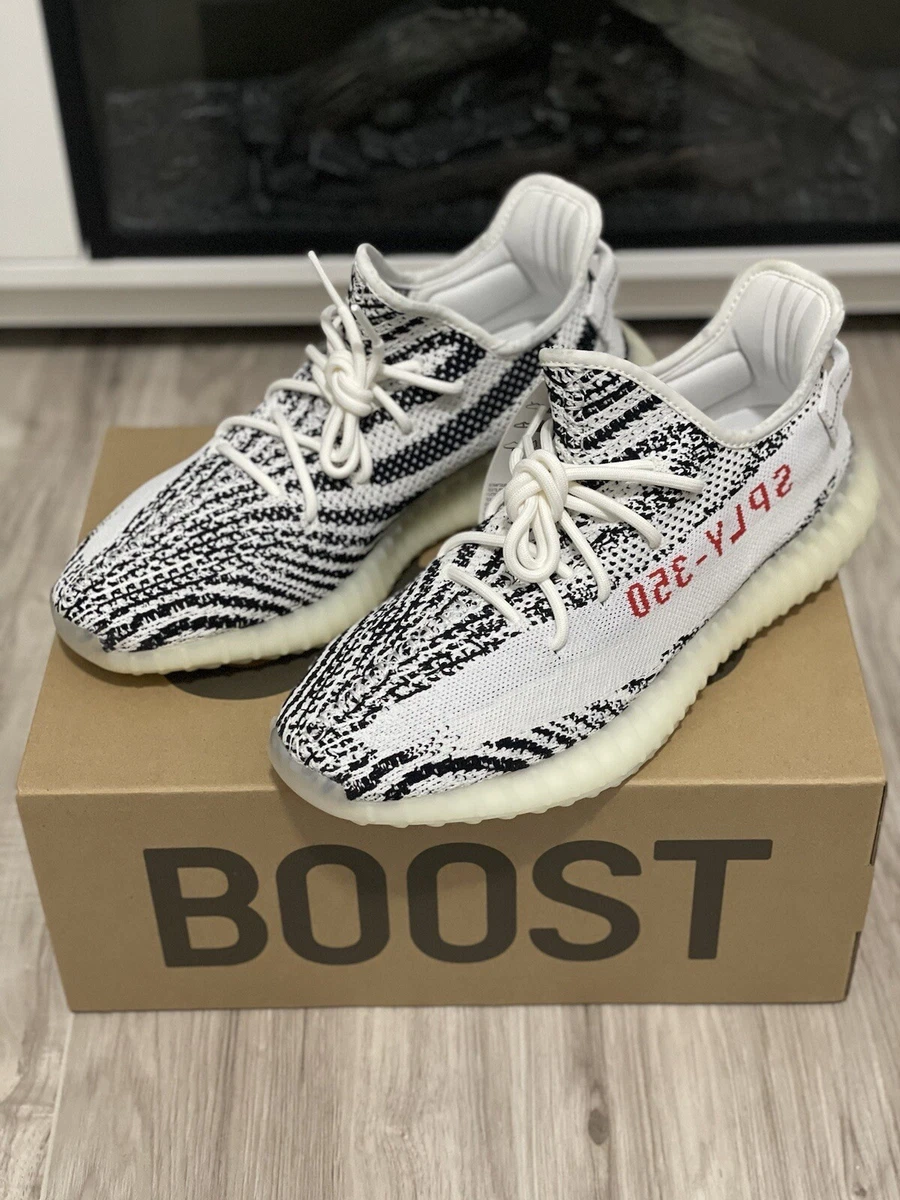 Adidas Yeezy Boost 350 V2 “Zebra” White Black Red CP9654 Men’s Size 11 NEW  Ds