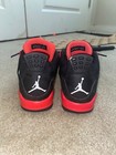 Size 4.5 - Jordan 4 Retro Mid Red Thunder youth  good condition 