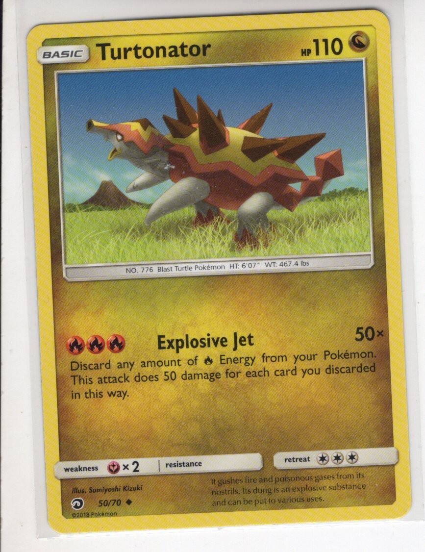 TURTONATOR DRAGON MAJESTY SET POKEMON CARD 50/70 LP